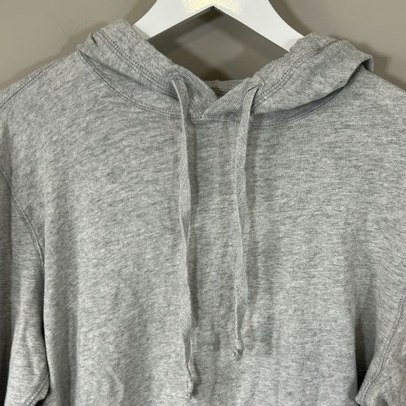 FAHERTY Sunwashed Slub Hoodie Shirt Light Grey Heather Mens Knit Top Sz L - Picture 4 of 15